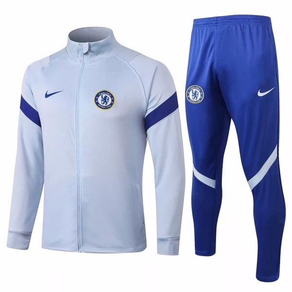 Chandal Chelsea 2020 2021 Gris Claro Azul